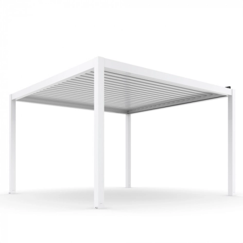 Pergola ogrodowa aluminiowa elektryczna LUXE 3.5 x 3.5 m Biały z LED