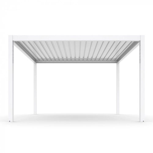 Pergola ogrodowa aluminiowa elektryczna LUXE 3.5 x 3.5 m Biały z LED