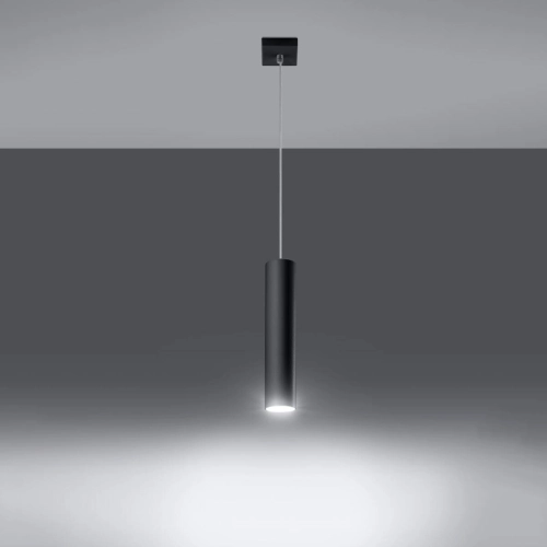 Lampa wisząca LAGOS 1 czarna 1x10W GU10 Sollux Lighting