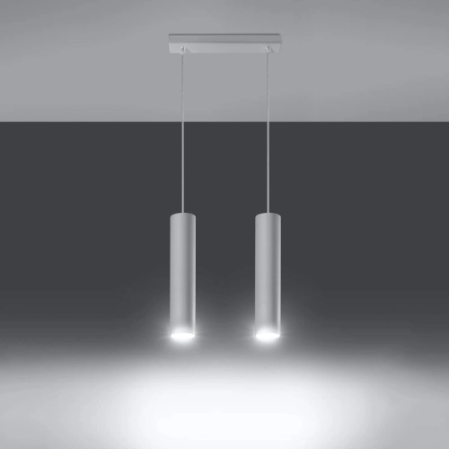 Lampa wisząca LAGOS 2 biała 2x10W GU10 Sollux Lighting