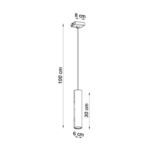 Lampa wisząca LAGOS 1 czarna 1x10W GU10 Sollux Lighting