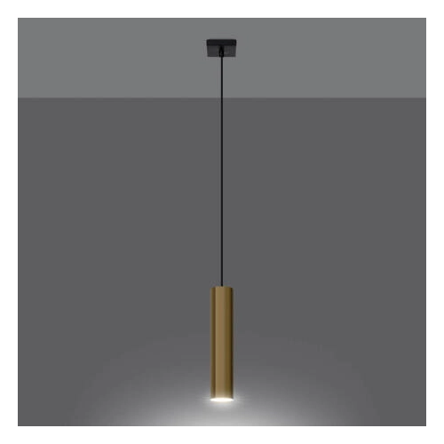 Lampa wisząca LAGOS 1 złota 1x10W GU10 Sollux Lighting