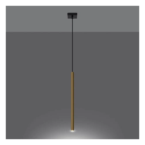 Lampa wisząca PASTELO 1 złoty połysk 1x8W G9 Sollux Lighting