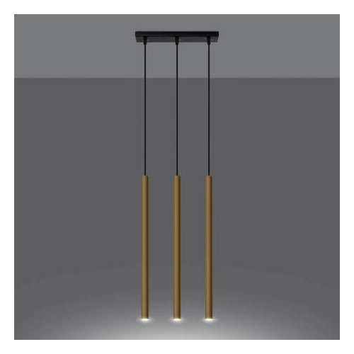 Lampa wisząca PASTELO 3L złoty połysk 3x8W G9 Sollux Lighting