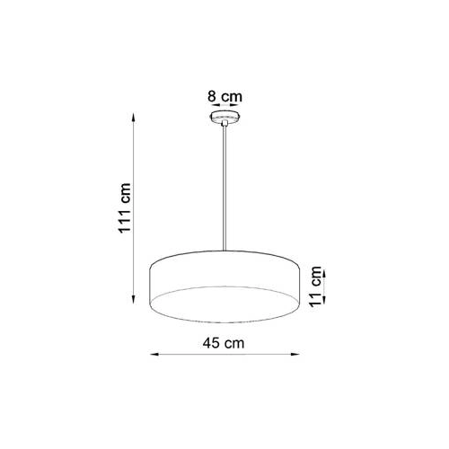 Lampa wisząca ARENA 45 biała 3x15W E27 Sollux Lighting