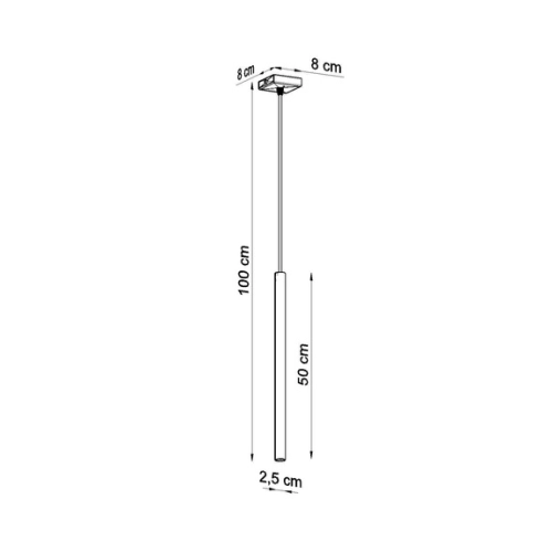 Lampa wisząca PASTELO 1 czarna 1x12W G9 Sollux Lighting