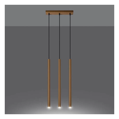 Lampa wisząca PASTELO 3L złota 3x12W G9 Sollux Lighting