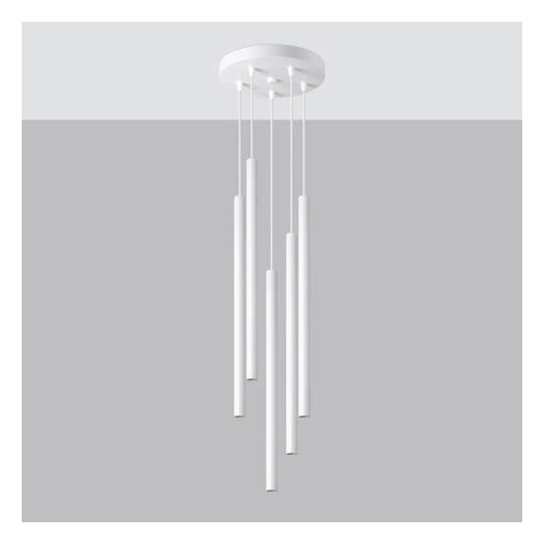 Lampa wisząca PASTELO 5P biała 5x8W G9 Sollux Lighting