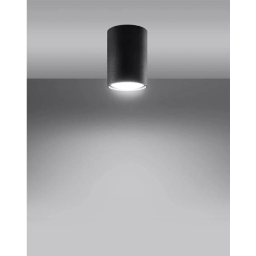 Lampa podsufitowa LAGOS 10 czarna 1x12W GU10 Sollux Lighting