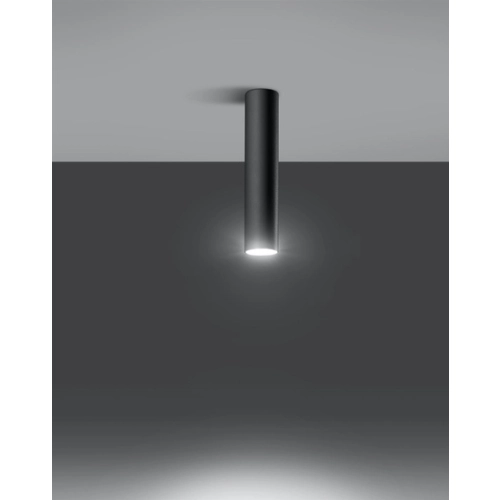 Lampa podsufitowa LAGOS 30 czarna 1x12W GU10 Sollux Lighting