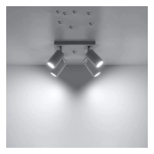 Lampa podsufitowa RING 4 biała 4x12W GU10 Sollux Lighting