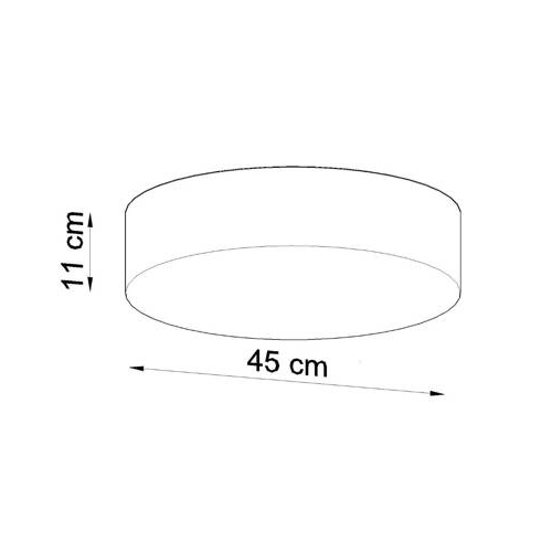 Plafon sufitowy ARENA 45 szary połysk 3x15W E27 Sollux Lighting