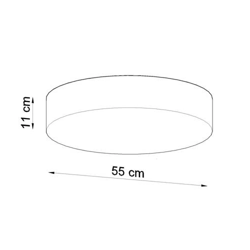 Plafon sufitowy ARENA 55 czarny połysk 4x15W E27 Sollux Lighting