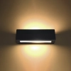 Kinkiet ceramiczny VEGA czarny 1x60W E27 Sollux Lighting