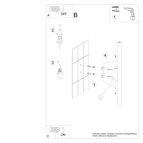 Kinkiet PASTELO 2 biały 2x8W G9 Sollux Lighting