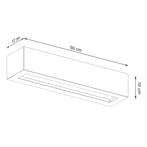 Kinkiet VEGA 50 beton 1x60W E27 Sollux Lighting