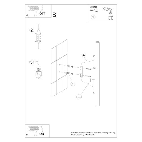 Kinkiet PASTELO 2 czarny 2x8W G9 Sollux Lighting