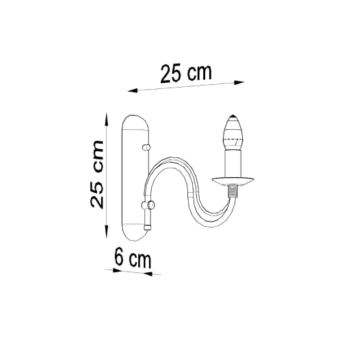 Kinkiet MINERWA biały 1x40W E14 Sollux Lighting