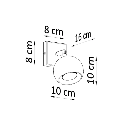 Kinkiet OCULARE czarny 1x40W GU10 Sollux Lighting