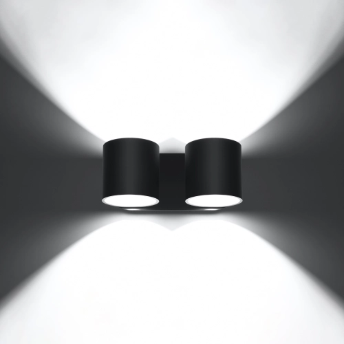 Kinkiet ORBIS 2 czarny 2x40W G9 Sollux Lighting