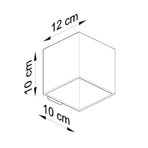 Kinkiet QUAD 1 szary 1x40W G9 Sollux Lighting