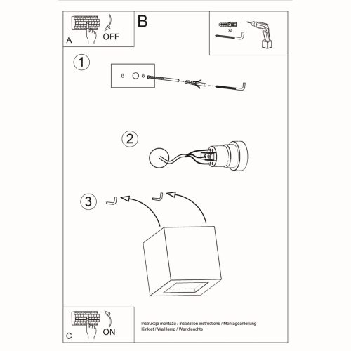 Kinkiet ceramiczny LEO 1x60W E27 Sollux Lighting