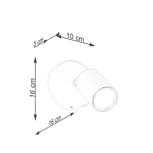 Kinkiet VERDO czarny 1x10W GU10 Sollux Lighting