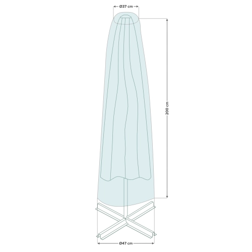 Pokrowiec na parasol ogrodowy 37/47 x 200 cm