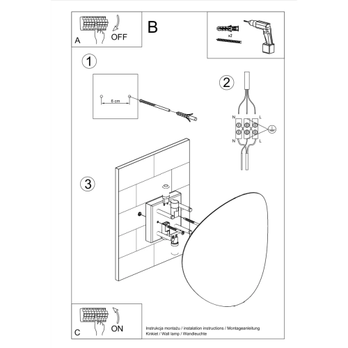 Kinkiet SENSES biały 2x40W G9 Sollux Lighting