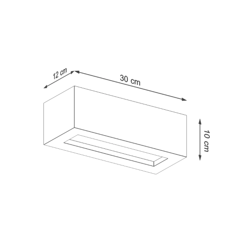 Kinkiet VEGA 30 beton 1x60W E27 Sollux Lighting