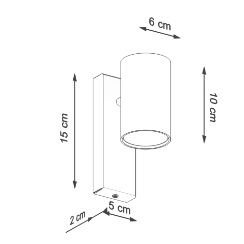 Kinkiet UTTI czarny 1x40W GU10 Sollux Lighting