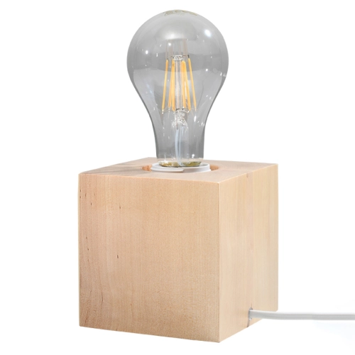 Lampa biurkowa ARIZ naturalne drewno 1x60W E 27 Sollux Lighting