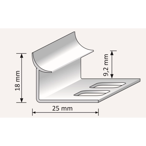 Profil aluminiowy wewnętrzny 9mm/1m