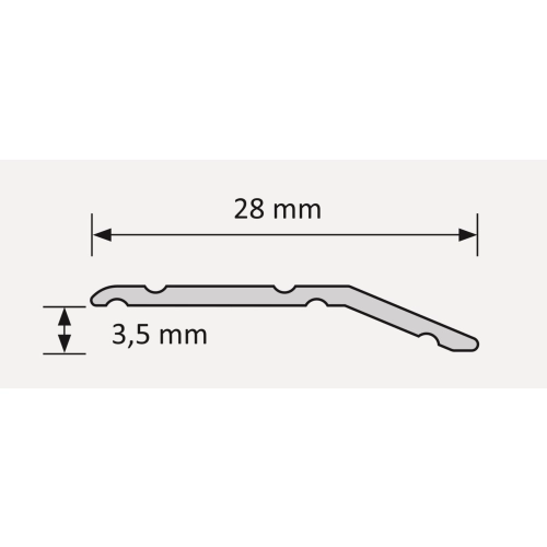 Profil progowy najazdowy Stratus SC30/1,8 m anodowany