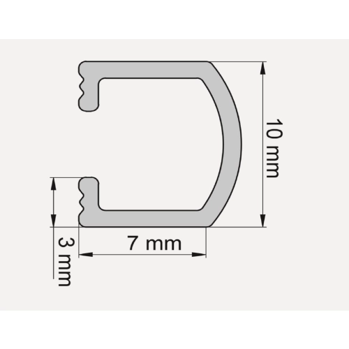 Listwa Ozdobna Aluminiowa do Płytek Ceramicznych LISTELLO Chrom Efekt 10mm / 1,83m