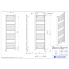 Grzejnik elektryczny AMBRA R Electro biały połysk 50x170 cm AMBRE-50/170+GH-06C1 Instal Projekt