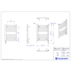 Grzejnik elektryczny AMBRA R Electro biały połysk 50x70 cm AMBRE-50/70+GH-03C1 Instal Projekt