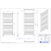 Grzejnik elektryczny CODE Electro czarny 60x130 cm CODE-60/130C75+GH-09C2 Instal Projekt