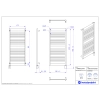 Grzejnik elektryczny FRAME Electro czarny mat 50x110 cm FRAE-50/110C31+GH-06C2 Instal Projekt