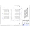 Grzejnik elektryczny GIULIETTA Electro biały mat 50x90 cm GLTE-50/90C34+GH-03C1 Instal Projekt