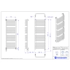 Grzejnik elektryczny STANDARD Electro biały połysk 50x140 cm GŁE-50/140+GH-09C1 Instal Projekt