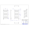 Grzejnik elektryczny MAKAO Electro biały połysk 50x90 cm MAKE-50/90+GH-03C1 Instal Projekt