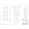 Grzejnik elektryczny MONDRIAN Electro biały połysk 50x140 cm MONE-50/140+GH-04C1 Instal Projekt