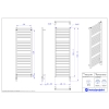 Grzejnik elektryczny PIKO Electro biały mat 40x130 cm PIKE-40/130C34+GH-04C1 Instal Projekt