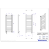 Grzejnik elektryczny RETTO Electro biały mat 40x110 cm RETE-40/110C34+GH-03C1 Instal Projekt