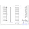 Grzejnik elektryczny RETTO Electro czarny 50x180 cm RETE-50/180C75+GH-09C2 Instal Projekt