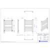 Grzejnik elektryczny RETTO Electro biały połysk 50x70 cm RETE-50/70+GH-03C1 Instal Projekt