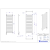 Grzejnik elektryczny STICK Electro biały połysk 40x110 cm STIE-40/110+GH-03C1 Instal Projekt