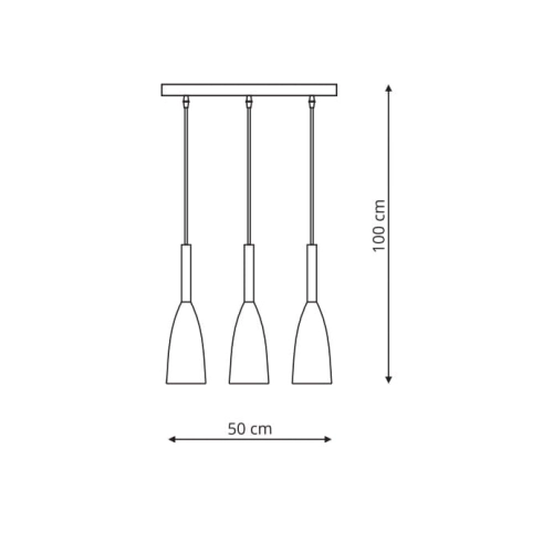 Lampa wisząca SOLIN szary 3x60W E27 Light Prestige