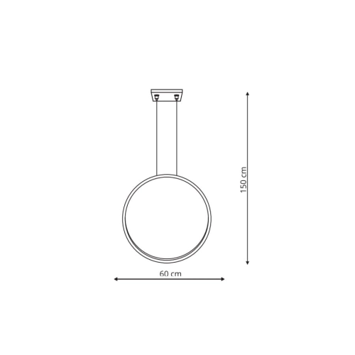 Lampa wisząca MIRROR S czarna 1x35W LED Light Prestige